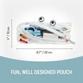 thumbnail image 5 of ZIPIT Monster Pencil Case, Clear Pencil Pouch, Holds up to 30 Pens, Made of One Long Zipper! (Clear White), 5 of 9