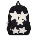 thumbnail image 1 of Linda mochila escolar para mujer con apliques de estrellas, bolsa de viaje al aire libre, color negro, 1 of 9