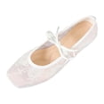 thumbnail image 3 of oqasdz Women's Casual Shoes Elegant Lace Up Flat Dressy Shoes with Pointed Toe and Mesh Detail Comfortable Everyday Footwear Outdoor Summer, 3 of 7