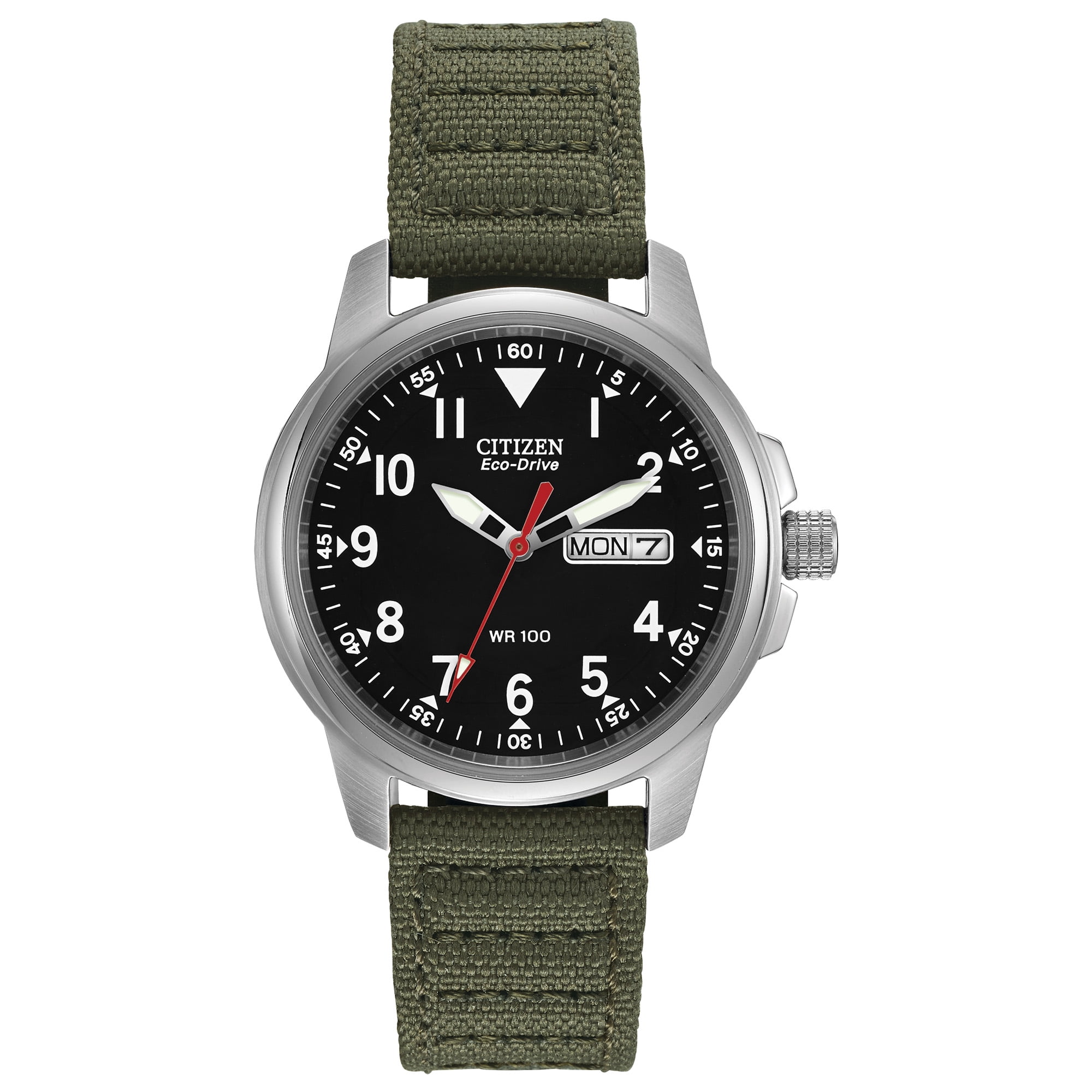 Citizen Men's Eco-Drive Chandler Green Strap Field Watch BM8180-03E