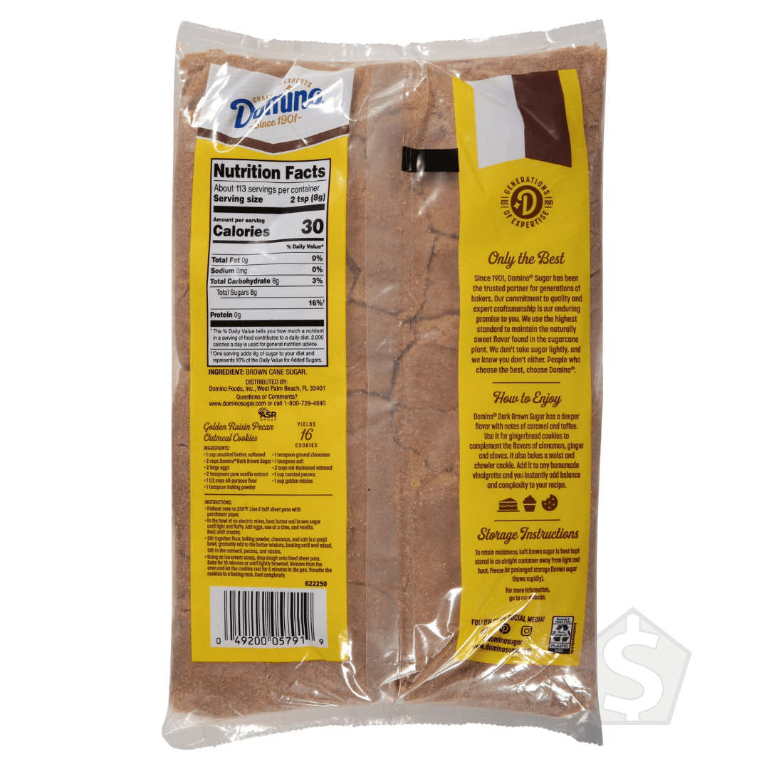 Domino Dark Brown Sugar 2 lb. - 12/Case