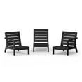 thumbnail image 2 of WestinTrends Avalon Outdoor Patio 3-Piece HDPE Deep Seating Sectional Sofa, Black, 2 of 5