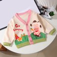 thumbnail image 2 of YunPes Baby Girls Cute Knit Cardigan Long Sleeve V Neck Rabbit Graphic Printed Sweaters Fall Winter Outerwear Birthday Jacket Coat, 2 of 9