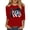 #0254-Red, variant on Karight Womens Retro 1976 Graphic Tees Crew Neck 3/4 Sleeve Casual Loose Fit Lightweight Vintage Inspired T Shirts