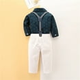 thumbnail image 5 of Gerichy Toddler Baby Boy Clothes Fall Winter Outfit, Toddler Kids Boy Clothes Baby Boy Clothes Baby Shirt Tops Suspender Pants Set Gentleman Outfit, 5 of 5