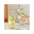 thumbnail image 3 of odorsTT 1 Piece (Set) Large-Capacity Heat-Resistant Transparent Glass Mason Jar (With Lid And Straw), Suitable for Boba Milk Tea, Coffee, Juice and Cold Drink, 3 of 6