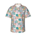 thumbnail image 2 of Picia Colorful Cute Pig Gentle Cotton Regular Fit Short Sleeve Casual Hawaiian Shirt for Men-3X-Large, 2 of 9