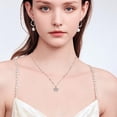thumbnail image 4 of 2 Pcs Butterfly Pendant Necklaces for Women Gold Sliver CZ Simulated Diamond Butterfly Pendant Necklace Adjustable Rhinestone Butterfly Pendant Necklaces Set Lightweight Wedding, 4 of 7