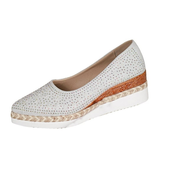 Wensltd Wedge Shoes for Women Closed Toe Fashion Breathable Lightweight Women Low Top Shoes