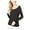 black, variant on Maison Jules Womens Striped Pullover Sweater