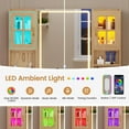 thumbnail image 4 of Vanity Desk with Touch Screen Mirror and Lights & Charging Station, Makeup Vanity with LED Light Cabinets, 6 Drawers, 5 Jewelry Hooks, Vanity Table with Lighted Mirror, Oak, 4 of 9