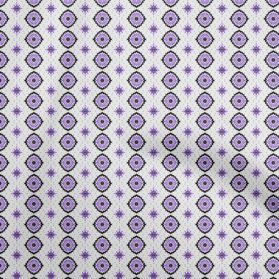 oneOonePolyesterSpandexPurpleFabricAsianBlockDiyClothingQuiltingFabricPrintFabricByYard56InchWide