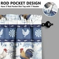 thumbnail image 5 of Kitchen Curtains 36 Inch Short - 3 Panel Set with Cute Farmhouse Egg & Chicken Print, Rod Pocket Window Curtain, 100% Polyester for Rustic Coop, Farm Kitchen, Easy Wash, 5 of 6