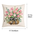 thumbnail image 4 of Throw Pillow Cover 18x18 Inch Spring Summer Floral Print Soft Breathable Fade-Resistant Decorative Pillowcase for Couch Sofa Bedroom by MPOISVA, 4 of 6