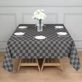thumbnail image 3 of Gray and Black Checkerboard Pattern Square Tablecloth,Waterproof Square Table Cover,Wipeable Spillproof Washable Table Cover for Home Kitchen Party Decor 60"x60"(152x152cm), 3 of 6