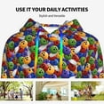 thumbnail image 6 of KLL Bowling Colorful for Womens Pullover Hoodie with Pocket Hooded Long Sleeve Shirts Sweatshirt for Women-Medium, 6 of 7