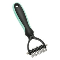Unique Bargains Pets Grooming Supplies Professional Undercoat Rake Shedding Control for Dogs and Cats 6.69"x2.76" Green