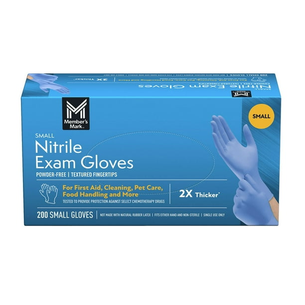 200 Count Procure Nitrile Gloves Small Member's Mark Nitrile Exam