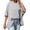 Gray, variant on Summer Short Sleeve Oversize Solid Color T Shirt Women Loose Tops