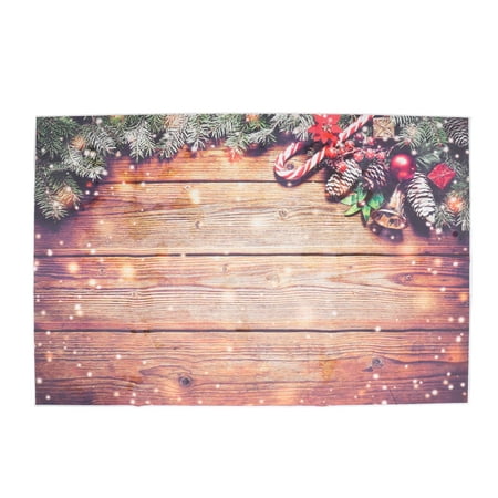 Image of Photographic Background Cloth Christmas Wall Photography Backdrop Xmas Rustic Wooden Floor Background for Kids