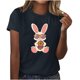 thumbnail image 2 of Xuyuer Easter Tshirt Women Tie Dye Happy Easter Tie Dye Shirts Funny Bunny T-Shirt Rabbit Graphic Short Sleeve Tee Tops Short Sleeved Round Neck Pullover Fashionable, 2 of 4