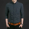 thumbnail image 5 of Camisa de vestir para hombre, camisas formales de oficina a cuadros para hombre, camisas de negocios de algodón a la moda 2024, oferta, estilo coreano, corte ajustado, trendyol genial, 5 of 5