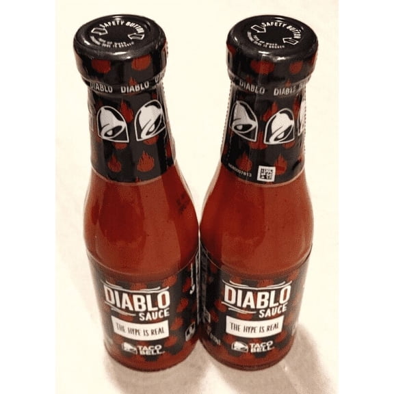 Taco Bell Diablo Sauce Two 7.5 oz Bottles