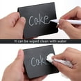 thumbnail image 6 of Mini Chalkboard Signs for Food, 3'' x 4'' Table Tent Food Labels, Reusable Party Buffet Tables Sign for Liquid Markers and Chalk, Plastic Message Board for Bakery, Wedding, 6 of 8