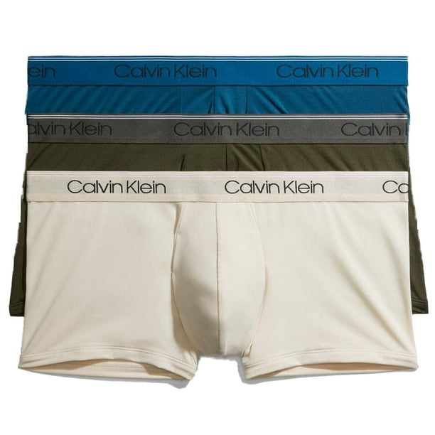 Calvin Klein Men's Underwear Micro Stretch 3-Pack Trunk, Olive