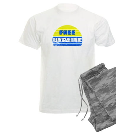 

CafePress - Free Ukraine - Men s Light Pajamas