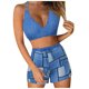 thumbnail image 1 of MKLEKYY Trajes De Baño mujer Natacion Women Three Piece Tankini Set High Waisted Bikini Sexy Push Up Two Piece Swimsuits Vintage Swimsuit Two Piece Retro Ruched High Waist Print Bikini Set, 1 of 6