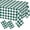 Green Gingham, variant on 6 Pack Light Blue Gingham Tablecloth Rectangular Pale Blue and White Checkered Tablecloths Disposable Plastic Plaid Table Cover for Parties, Outdoor Picnic, Birthday, Wedding, Camping 54 × 108 Inch