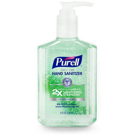 PURELL® Advanced Hand Sanitizer Soothing Gel, 8 oz Pump Bottle (Adult)