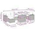 thumbnail image 2 of vidaXL Garden Sofa Set Black, Brown, Cream, 2 of 10