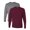 Oxford+Maroon-2PCS, variant on JERZEES Unisex Dri-Power Long Sleeve T-Shirt 50/50 Cotton/Polyester Pre-Shrunk Heavyweight Plain Casual Tee (Ash, L)