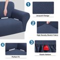 thumbnail image 4 of PiccoCasa Jacquard Stretch Sofa Slipcover Non Skid Couch Cover Navy Medium, 4 of 7