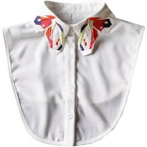 Camicover  Chiffon Detachable Fake Collar,Half Shirt Blouse Dickey Collar Faux False Collar Elegant for Women Girls