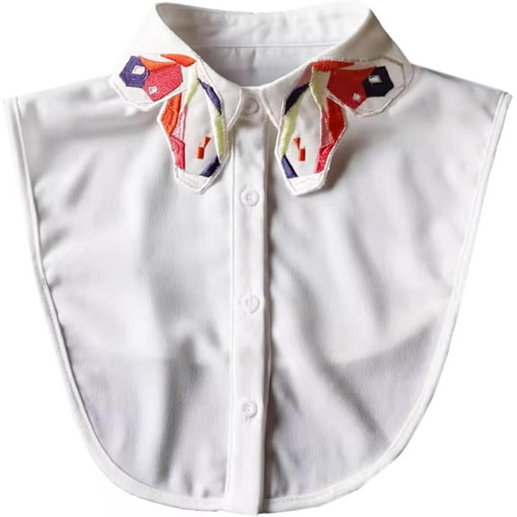 Camicover  Chiffon Detachable Fake Collar,Half Shirt Blouse Dickey Collar Faux False Collar Elegant for Women Girls