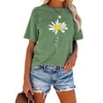 thumbnail image 2 of XCHQRTI Daisy Shirt Womens Faith Graphic Shirt Butterfly Casual Short Sleeve Tee Top, 2 of 9