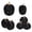 Black, variant on QLUEWX 7PCS Black Pumpkins Halloween Decorations, Artificial Foam Glitter Pumpkins Halloween Party Decorations, Fall Party Supplies Home Decor, Halloween Decor for Home Table Window Display