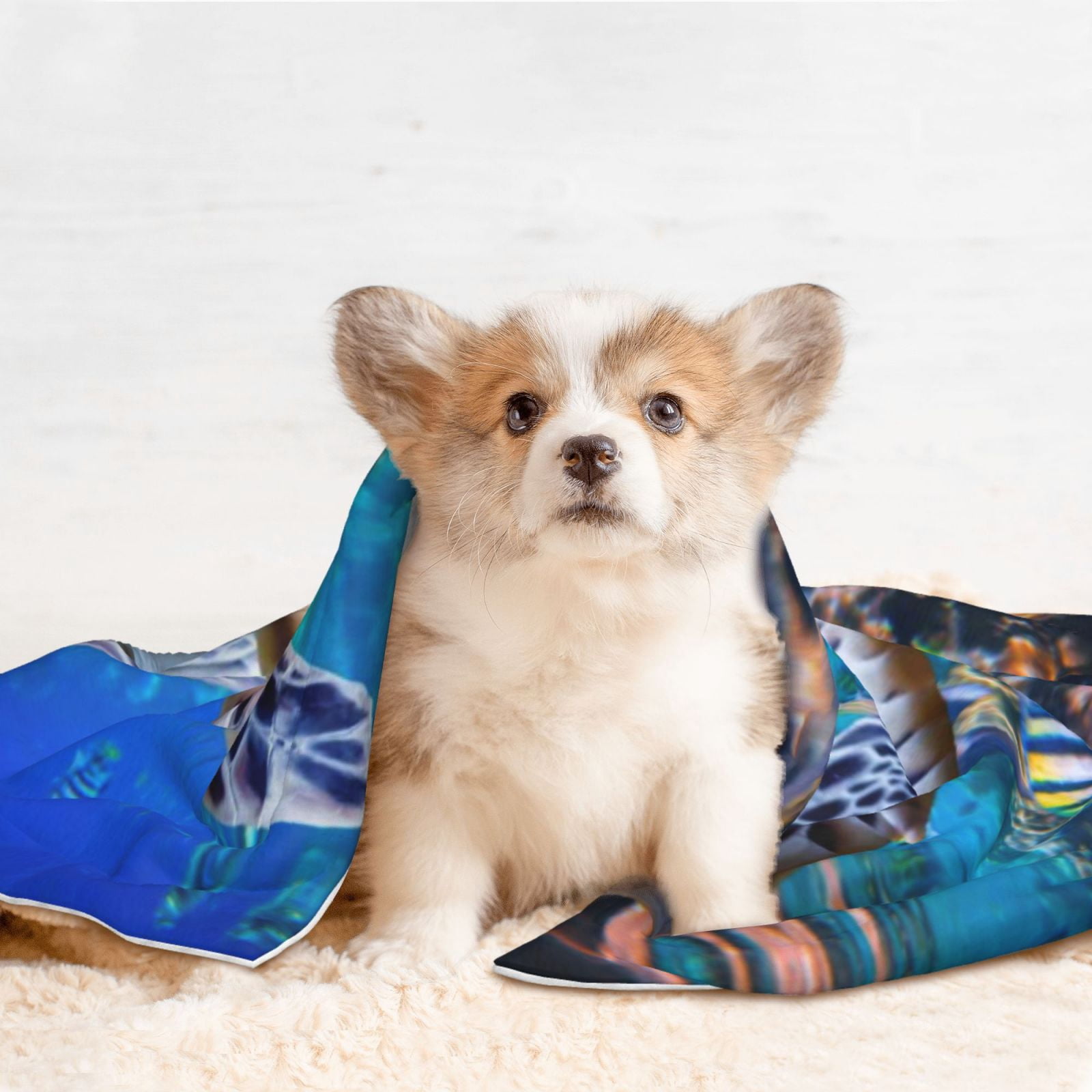Naloa Sea Turtle Swims Dog Blanket, 3 Sizes Cat Blanket for Indoor Cats Large Medium Small Dog Gifts-Small