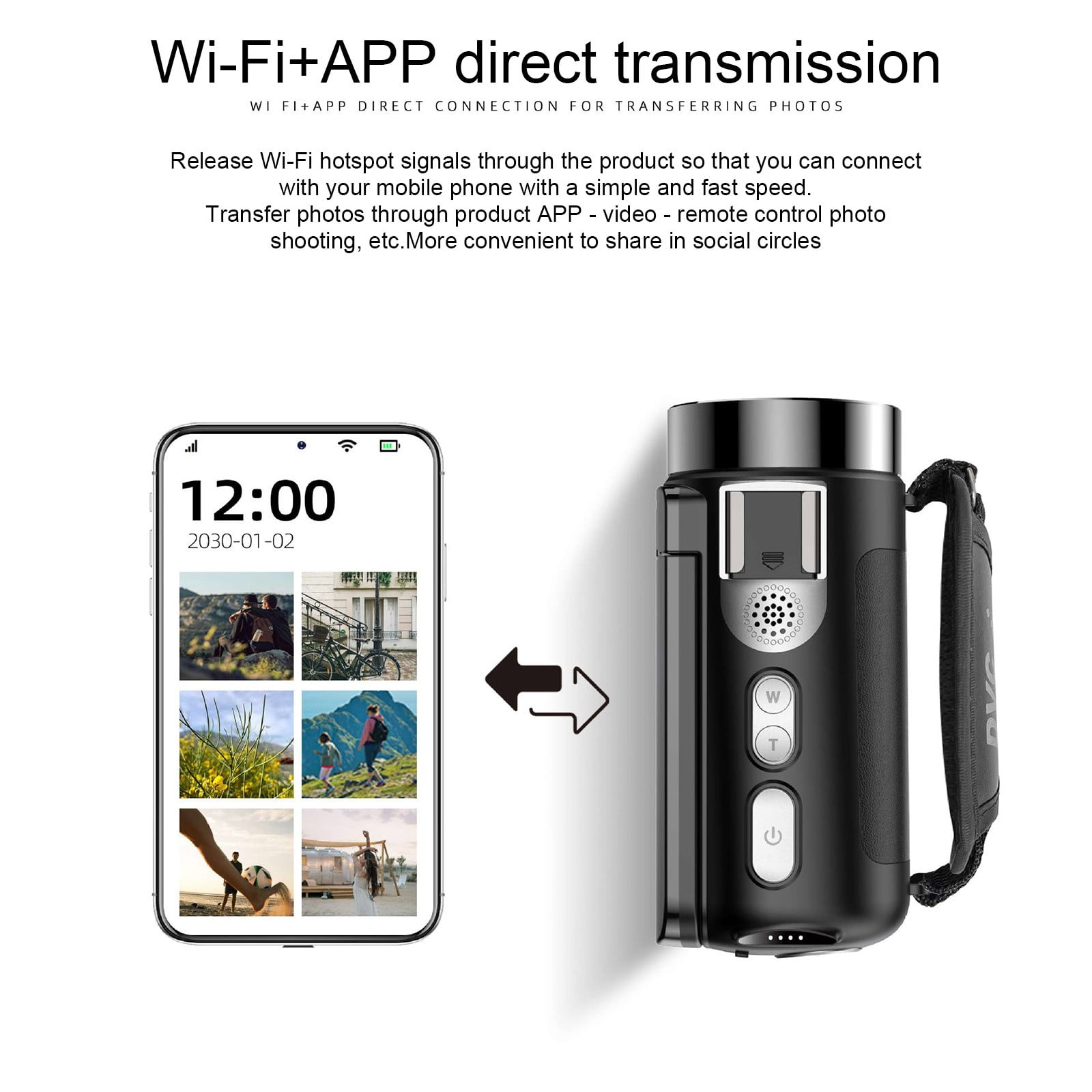 4K Video Camera Camcorder 4K UHD Digital Camera with WiFi, 64MP, 28X Zoom Digital Zoom Webcam, Night Vision, 360° Rotating Screen Camcorders