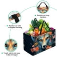 thumbnail image 3 of Floral Animal Large Reusable Foldable Oxford Cloth Shopping Bag with Collapsible Bucket, Storage Box, and Laundry Bag, 3 of 7