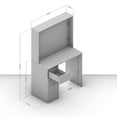 thumbnail image 5 of Tocador de Dormitorio de 4 Cajones con Almacenamiento y Espejo Moderno Bossa Camarín California Blanco, 5 of 5