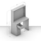 thumbnail image 5 of Tocador de Dormitorio de 4 Cajones con Almacenamiento y Espejo Moderno Bossa Camarín California Blanco, 5 of 5