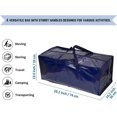 thumbnail image 4 of 4 Pack Heavy-Duty Moving Bags W/Backpack Straps, Strong Handles & Zips, Clothes Storage, Packing, Reusable (Blue, 4 Pack), 4 of 5