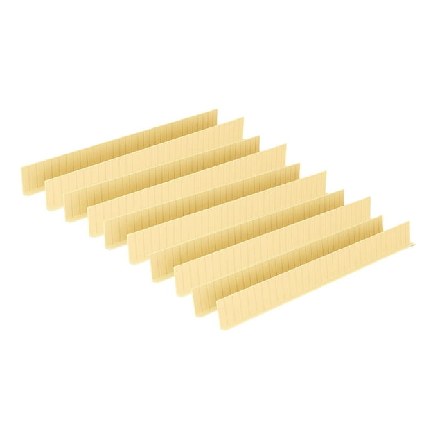 10 divisores de cajones ajustables, cortables, multiusos, fáciles de instalar, para uso doméstico. Color de la madera