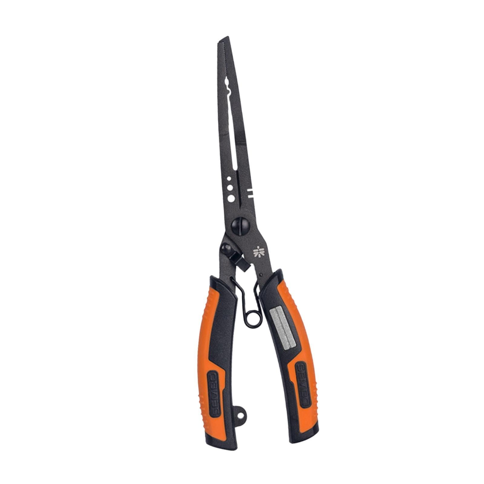 QccHieUs Fishing Pliers Hook Remover Line Cutter Equipment Gadget Portable Fishing Tackle 19.6cmx5.5cm