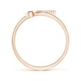 thumbnail image 2 of ANGARA Natural Capital "N" Diamond Initial Ring with Bezel-Set Amethyst in 14K Rose Gold for Women (Size-2.5mm) | February Birthstone, Anniversary, Jewelry Gift for Women | Natural Amethyst Ring, 2 of 9