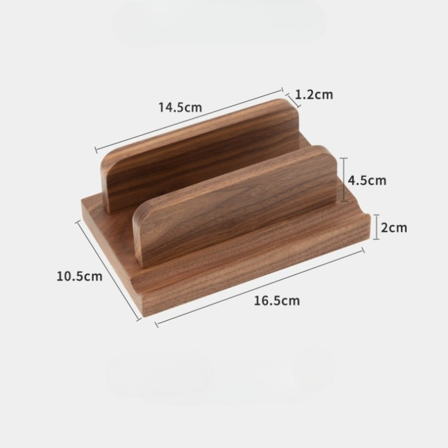 Adjustable Wooden Vertical Laptop Stand, Solid Wood Desktop Holder for Notebook/iPad/Tablet, Space-Saving Computer Stand with Heat Dissipation